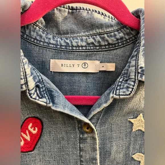 Billy T Denim Embroidered Shirtdress - Picture 7 of 7
